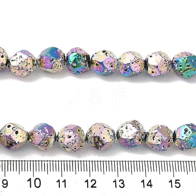 Blaking Painted Natural Lava Rock Beads Strands G-B086-A01-02A-1