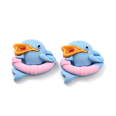 Opaque Resin Cabochons LS-RESI-C010-10B-1