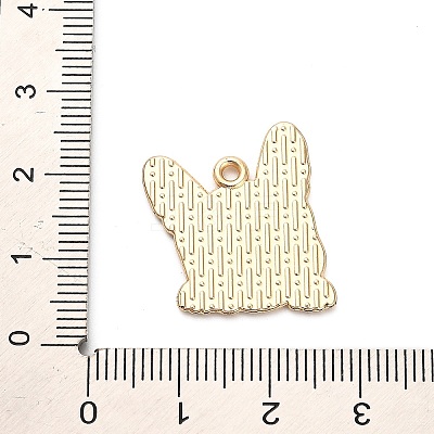 Animal Puppy Alloy Enamel Pendants X-FIND-V001-03G-02-1