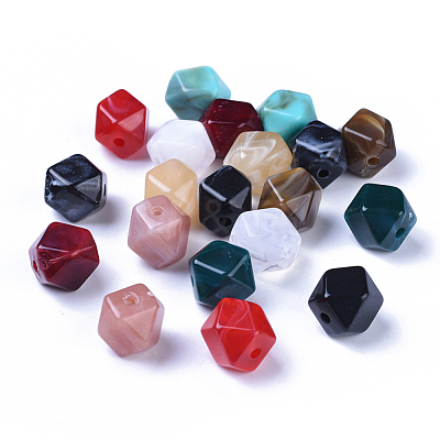 Acrylic Beads X-OACR-T007-09-M-1