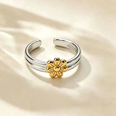 304 Stainless Steel Cuff Open Rings for Women WG2666C-01-1