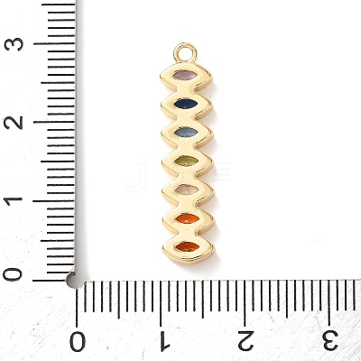 Brass Micro Pave Cubic Zirconia Pendants KK-A295-06B-G-1