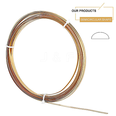 Half Round Brass Wire for Jewelry Making CWIR-WH0003-02-A-1