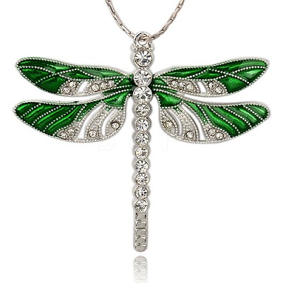 Alloy Enamel Dragonfly Big Pendants ENAM-L034-01P-1