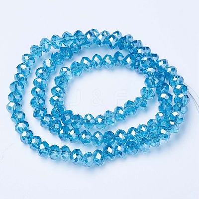 Electroplate Glass Beads Strands EGLA-A034-T6mm-A13-1