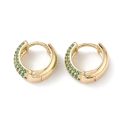 Cubic Zirconia Hoop Earrings EJEW-M216-01A-1