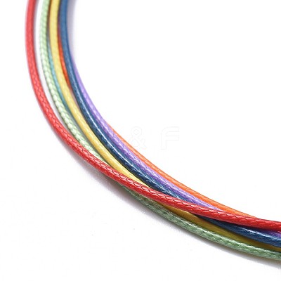 Waxed Polyester Cord Choker Necklaces NJEW-JN02429-1