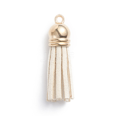 Faux Suede Cord Tassels Pendant Decorations HJEW-WH0006-18N-1