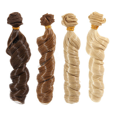 4Pcs 4 Colors PP Hair Doll Wig Hair DIY-GL0005-56B-1