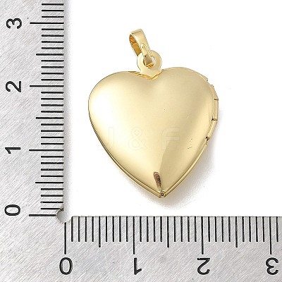 Valentine's Day Brass Heart Locket Pendants KK-D431-035I-G-1