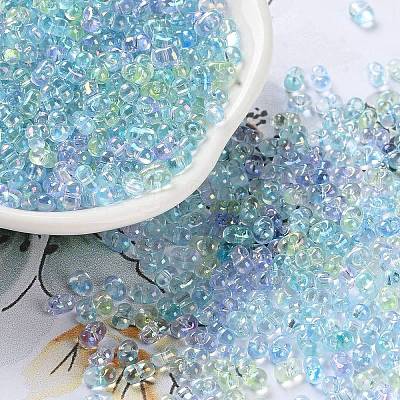 AB Color Plated Glass Seed Beads SEED-L011-06B-09-1