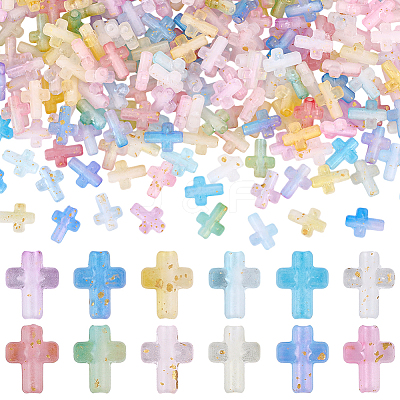 300Pcs Gradient Color Transparent Acrylic Beads OACR-HY0001-25-1