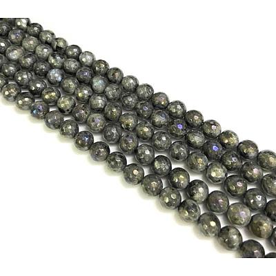 Electroplate Natural Labradorite Beads Strands X-G-L150-8mm-01-1