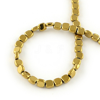 Electroplated Non-magnetic Synthetic Hematite Beads Strands X-G-R259-51G-1