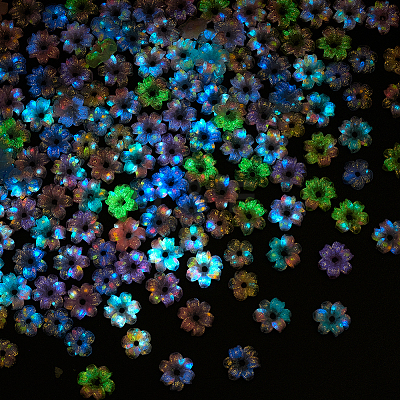 160Pcs 8 Colors Resin Cabochons MRMJ-PA0001-01-1