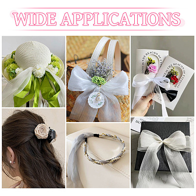 3 Rolls Frayed Polyester Ribbon OCOR-TA0002-97C-1