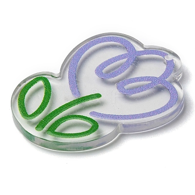 Transparent Acrylic Pendants MACR-Q160-02F-1