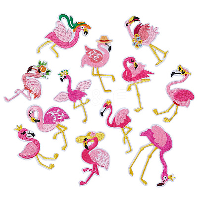 12Pcs Polyester Embroidery Cloth Iron On Patches DIY-WH0671-480-1