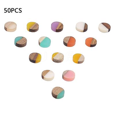 Resin & Walnut Wood Cabochons RESI-S358-70-1