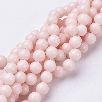 Natural Mashan Jade Round Beads Strands G-D263-8mm-XS02-1
