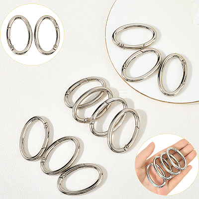 10Pcs Zinc Alloy Spring Gate Rings FIND-SP0004-31P-1