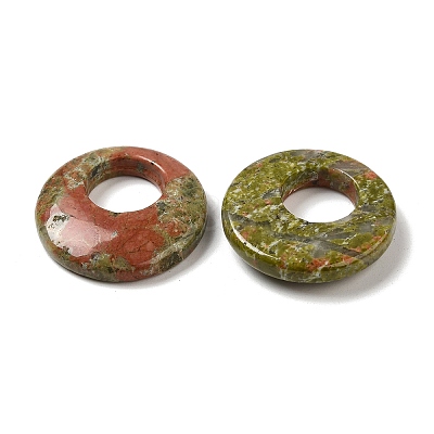 Natural Unakite Pendants G-T122-76F-1