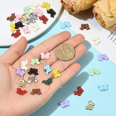 24Pcs 12 Colors Spray Painted Alloy Connector Charms FIND-YW0012-40-1