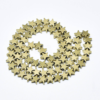 Electroplate Non-magnetic Synthetic Hematite Beads Strands G-S352-45-1