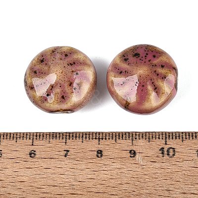 Windmill Spiral Pattern Vintage Handmade Porcelain Beads PORC-N013-19-03-1
