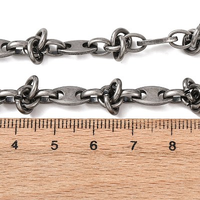 Vintage 304 Stainless Steel Oval Link Chain Necklaces NJEW-C115-05AS-1