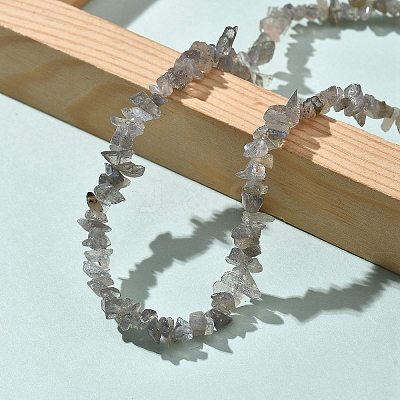 Natural Supper 7 Rutilated Quartz Chip Beaded Necklaces for Men Women NJEW-G159-01W-1