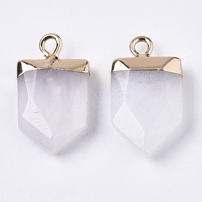 Natural White Jade Pointed Pendants X-G-N326-34M-1