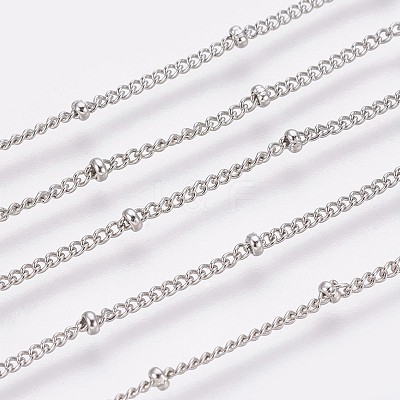 Tarnish Resistant 304 Stainless Steel Curb Chain Anklets AJEW-P069-05P-1