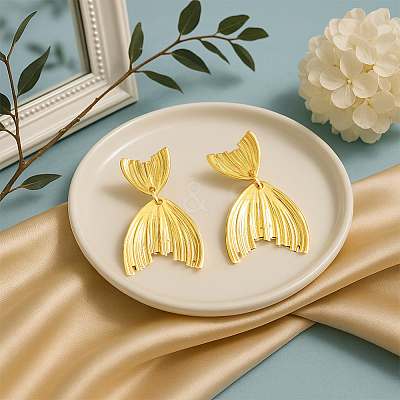 4 Pairs  Alloy Dangle Stud Earrings EJEW-HY0001-55-1