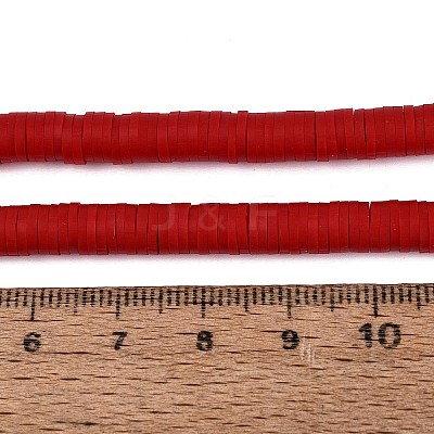 Handmade Polymer Clay Beads Strands CLAY-R089-6mm-036-1