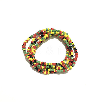 Glass Seed Beaded Waist Beads WG0248E-29-1