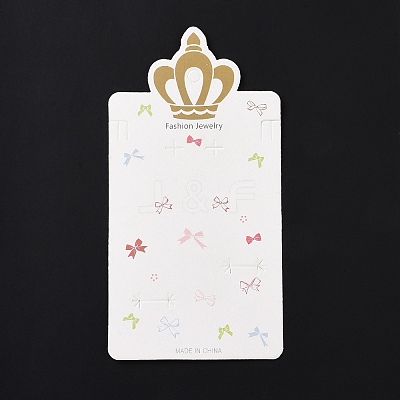 Rectangle Crown Earring Display Cards CDIS-P007-D01-1