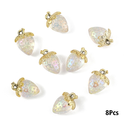 Transparent Acrylic with Alloy Pendants TACR-YW0003-14E-1