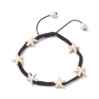 3Pcs 3 Styles Synthetic Turquoise Braided Bead Anklets AJEW-AN00581-1