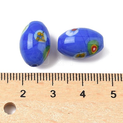 Handmade Millefiori Glass Beads LAMP-U004-02-1