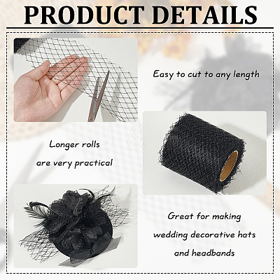 25 Yards Polyester Mesh Ribbons DIY-WH0002-90B-1