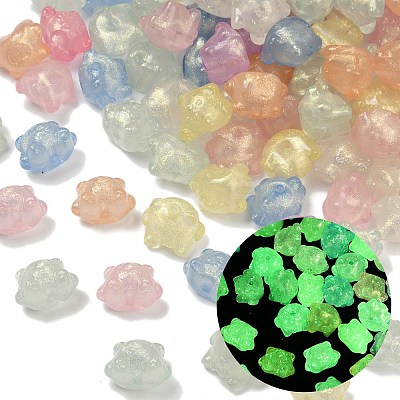 Luminous Transparent Acrylic Beads OACR-B031-19-1
