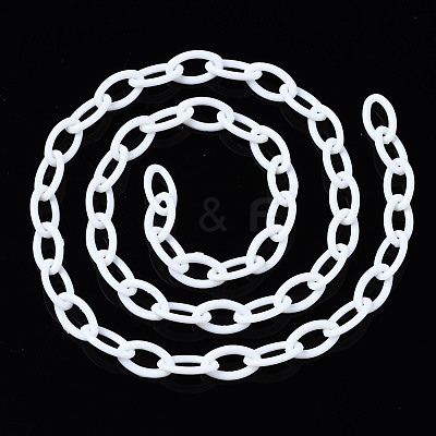 Handmade Opaque Acrylic Cable Chains KY-N014-001O-1