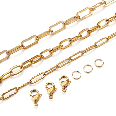 DIY Stainless Steel  Chain Necklaces & Bracelets MakingKits DIY-YS0001-23G-1