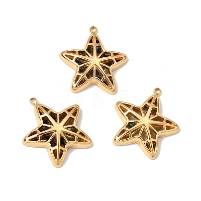Marine Organism Theme Natural Shell Pendants SH-CBA6E49-01G-C-1