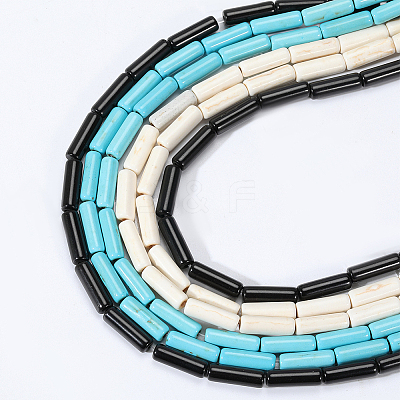 6 Strands 3 Colors Synthetic Turquoise Beads Strands TURQ-PA0001-03B-1