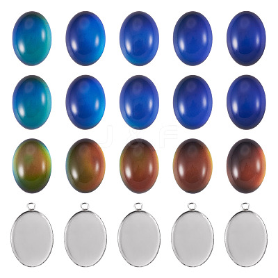 DIY Oval Pendant Making Kits DIY-TA0015-36-1