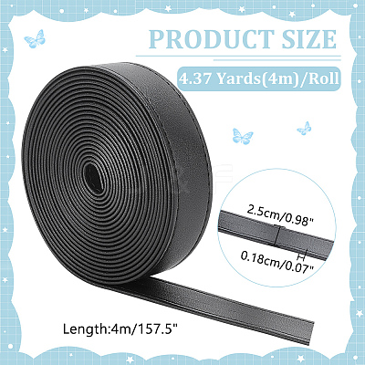 4M Flat Imitation Leather Cord LC-WH0011-03B-01-1