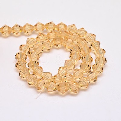 Imitate Austrian Crystal Bicone Glass Beads Strands GLAA-F029-4x4mm-18-1