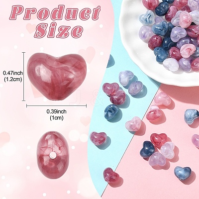 50Pcs Opaque Acrylic Beads OACR-YW0003-11D-1